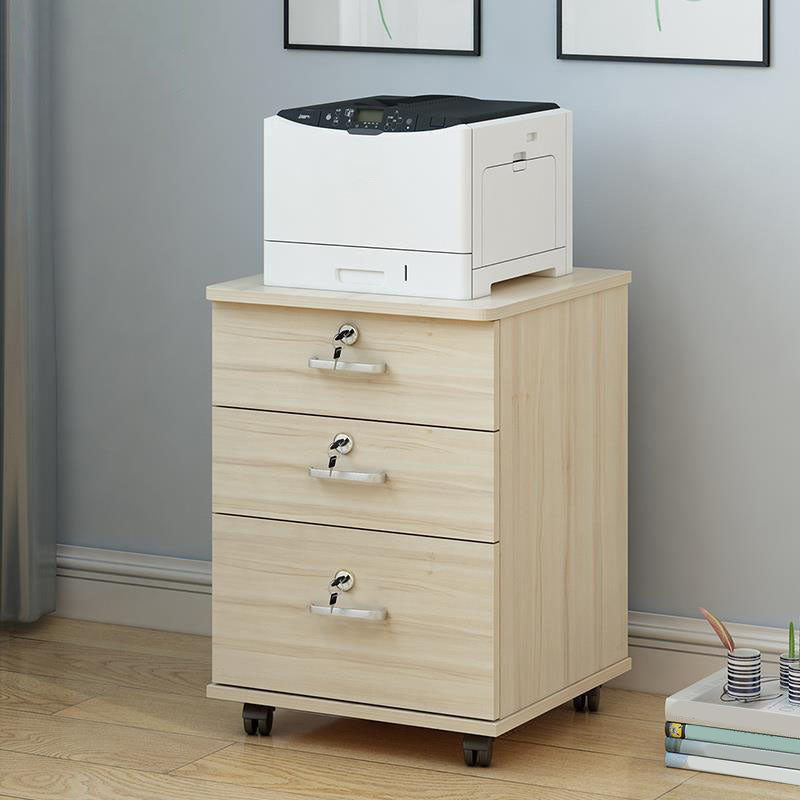 Industrial Cabinet Wood Locking Drawers and Storage Filing Cabinet with Wheels