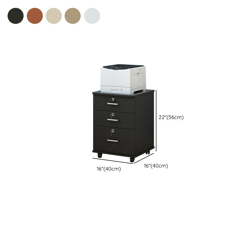 Industrial Cabinet Wood Locking Drawers and Storage Filing Cabinet with Wheels