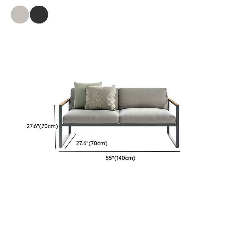 Metal Patio Sofa Industrial Style Minimalist Villa Outdoor Patio Sofa