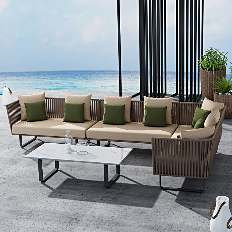 Metal Outdoor Patio Sofa Modern Style Minimalist Villa Patio Sofa