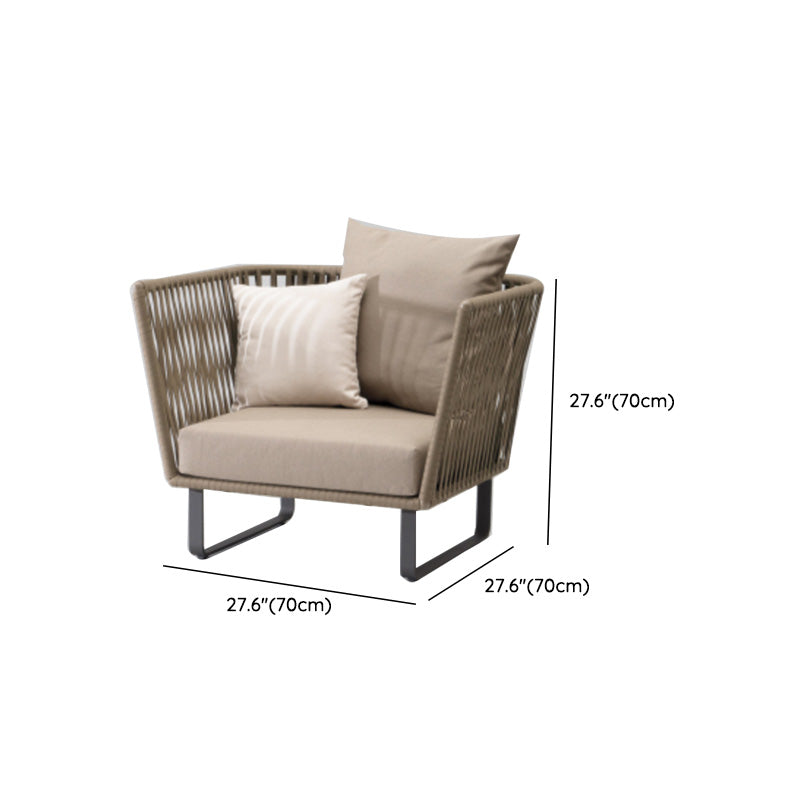 Metal Outdoor Patio Sofa Modern Style Minimalist Villa Patio Sofa