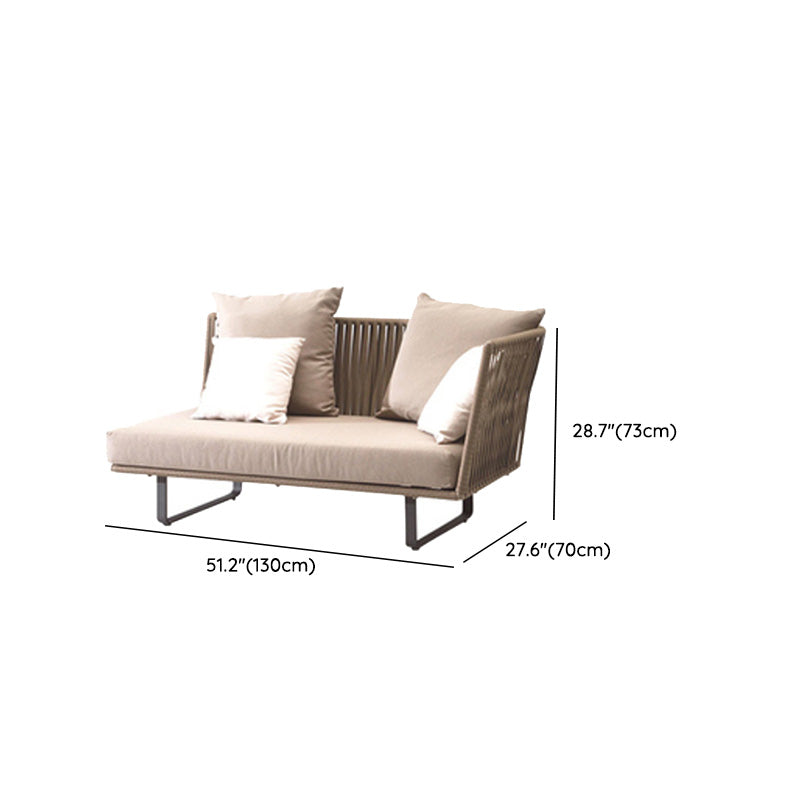 Metal Outdoor Patio Sofa Modern Style Minimalist Villa Patio Sofa