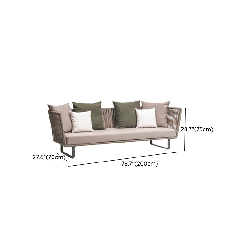 Metal Outdoor Patio Sofa Modern Style Minimalist Villa Patio Sofa