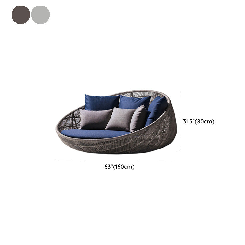 Metal Patio Sofa Modern Style Minimalist Villa Outdoor Patio Daybed