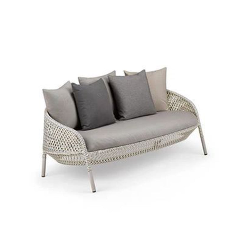 Metal and Rattan Patio Sofa Contemporary Villa Outdoor Patio Sofa