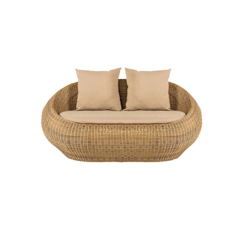 Outdoor Rattan Sofa Tropical Style Simple Leisure Patio Sofa