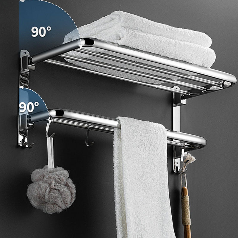 Modern Stainless Steel Towel Bar Bath Shelf Bathroom Accessory Set