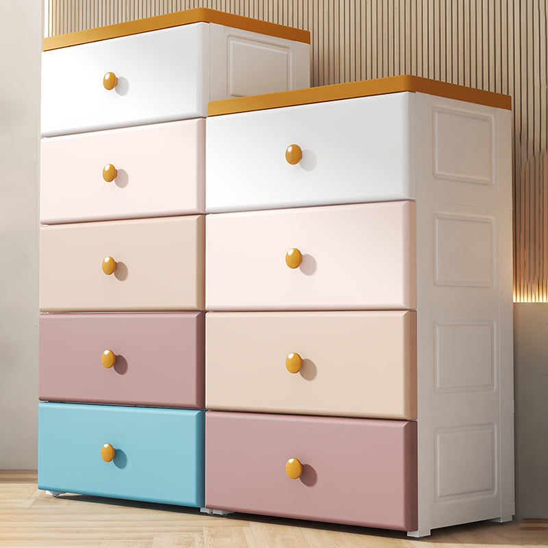 Plastic Dresser for Kids Nordic Rectangle Kids Vertical Dresser