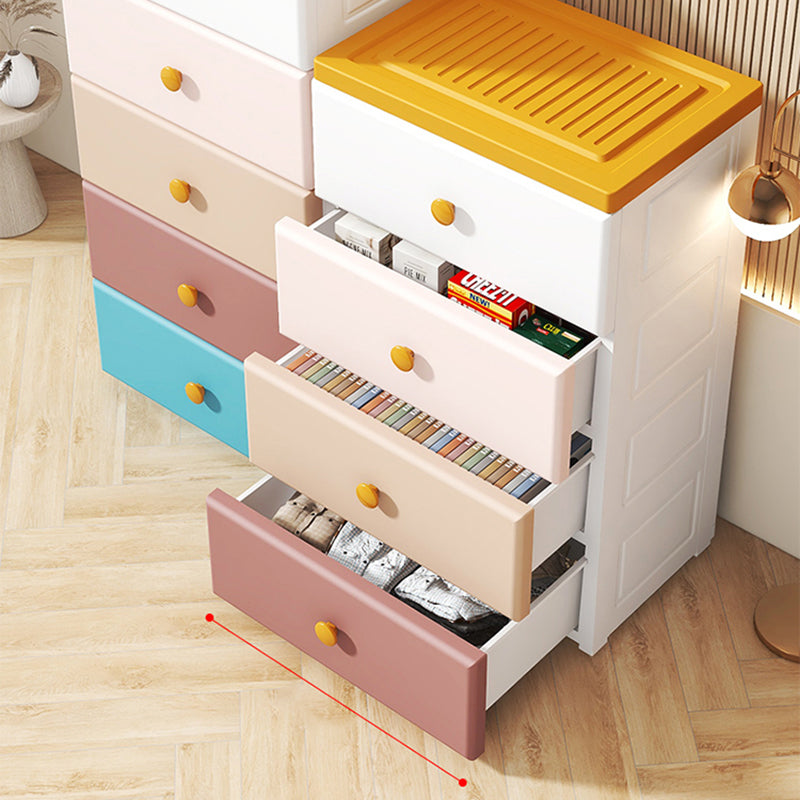 Plastic Dresser for Kids Nordic Rectangle Kids Vertical Dresser