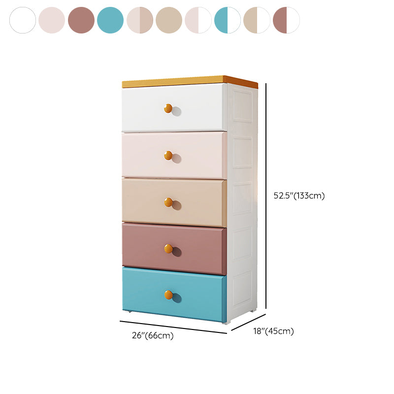 Plastic Dresser for Kids Nordic Rectangle Kids Vertical Dresser