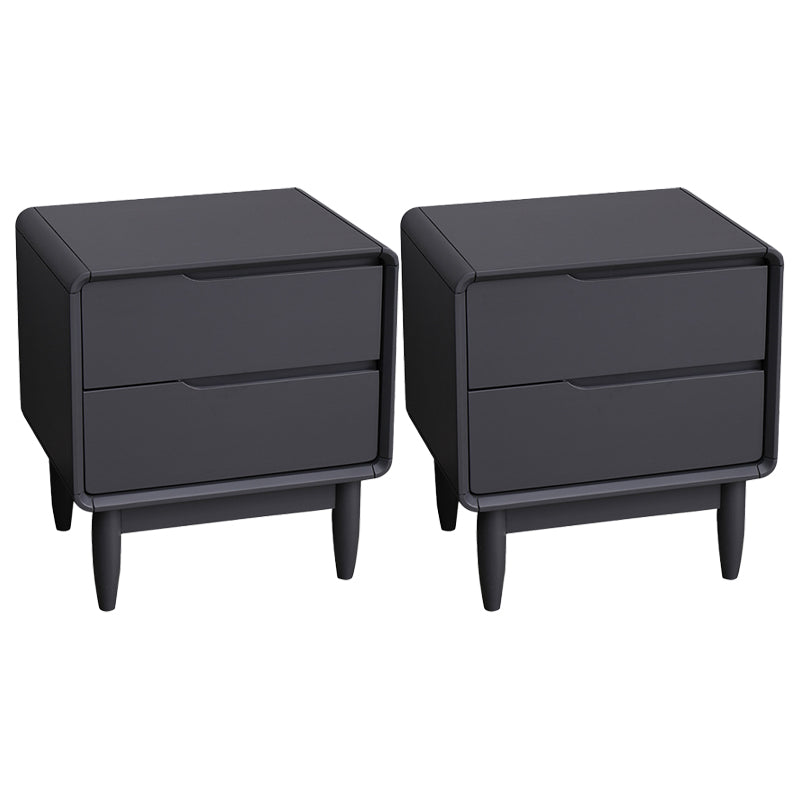 2 - Drawer Industrial Accent Table Nightstand Antique Finish Bed Nightstand