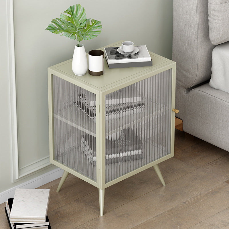 Industrial Accent Table Nightstand Antique Finish Night Table