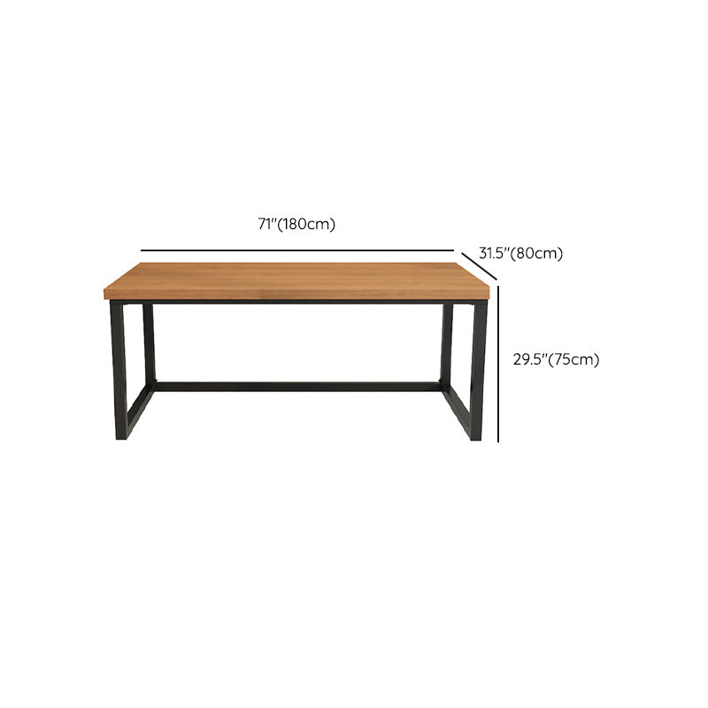 Solid Wood Rectangular Gaming Desk Sled Base 29.53" Tall Computer Desk