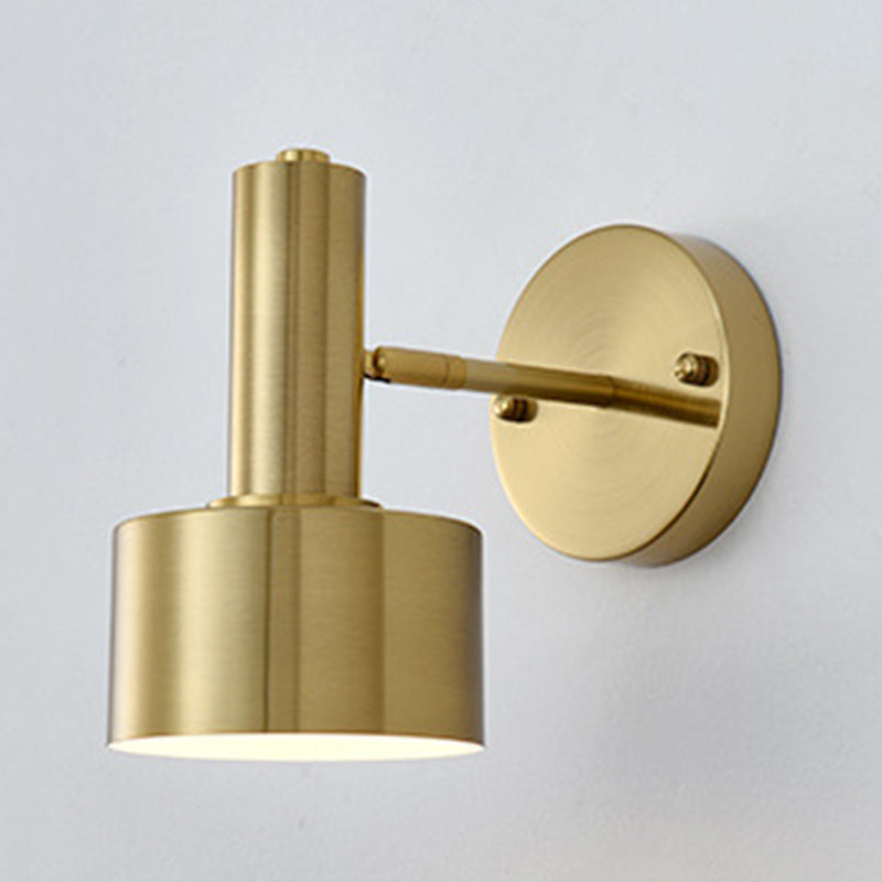 Modern Wall Sconce Cylinder Shape Vanity Lamp with Metal Shade for Bathroom