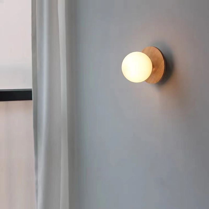 Nordic Wooden Wall Light Fixture Simple Wall Light Sconce for Bedroom