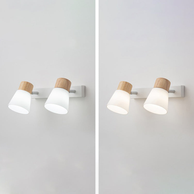 Nordic Wooden Wall Light Fixture Minimalist Wall Light Sconce for Bedroom