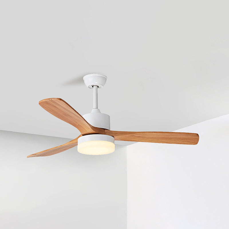 Nordic Ceiling Fan Light Fixture Wooden LED Ceiling Lamp for Bedroom