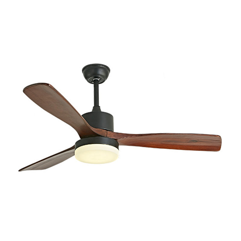 Nordic Ceiling Fan Light Fixture Wooden LED Ceiling Lamp for Bedroom