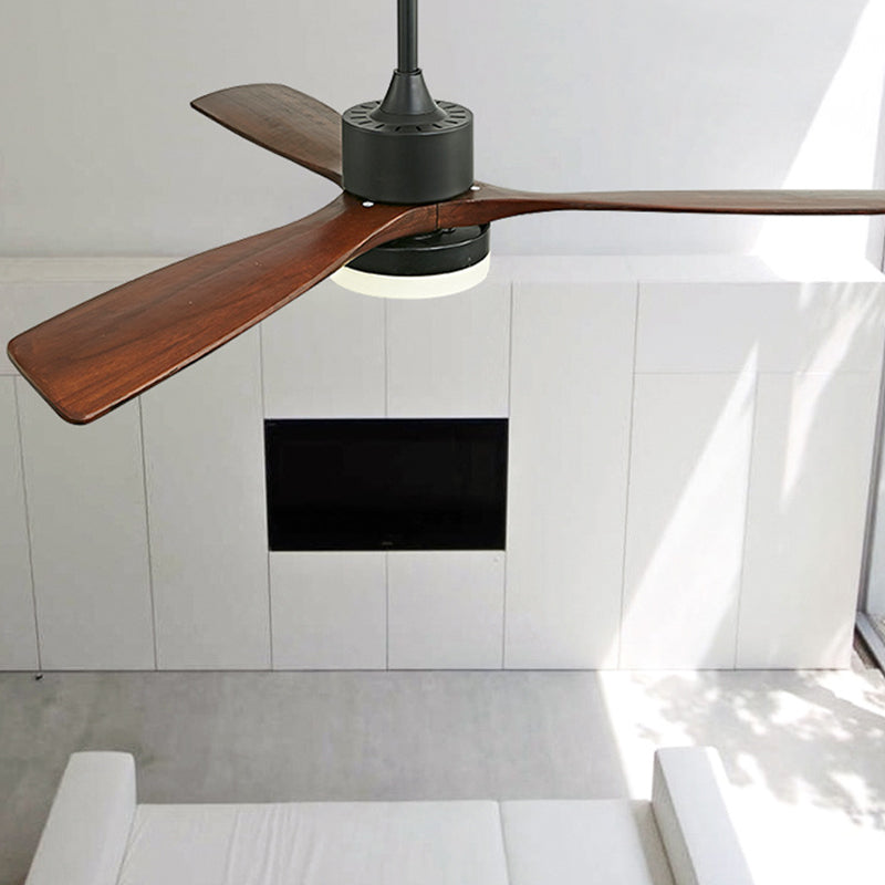 Nordic Ceiling Fan Light Fixture Wooden LED Ceiling Lamp for Bedroom