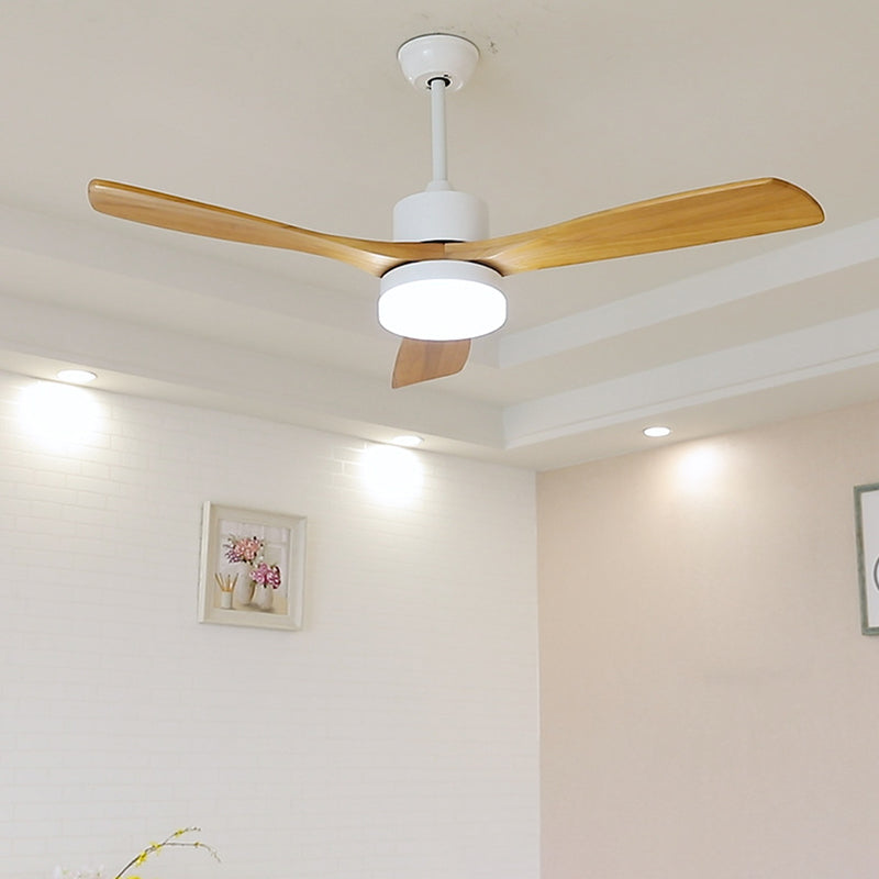 Nordic Ceiling Fan Light Fixture Wooden LED Ceiling Lamp for Bedroom