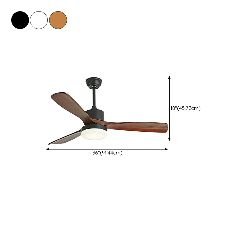 Nordic Ceiling Fan Light Fixture Wooden LED Ceiling Lamp for Bedroom