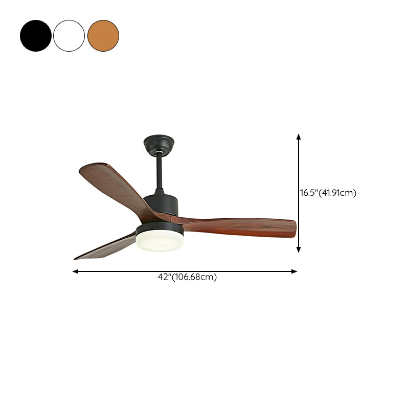 Nordic Ceiling Fan Light Fixture Wooden LED Ceiling Lamp for Bedroom