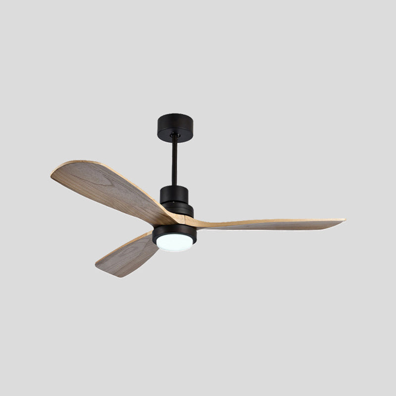 Modern Metal Ceiling Fan Light Fixture Wooden LED Ceiling Lamp for Bedroom