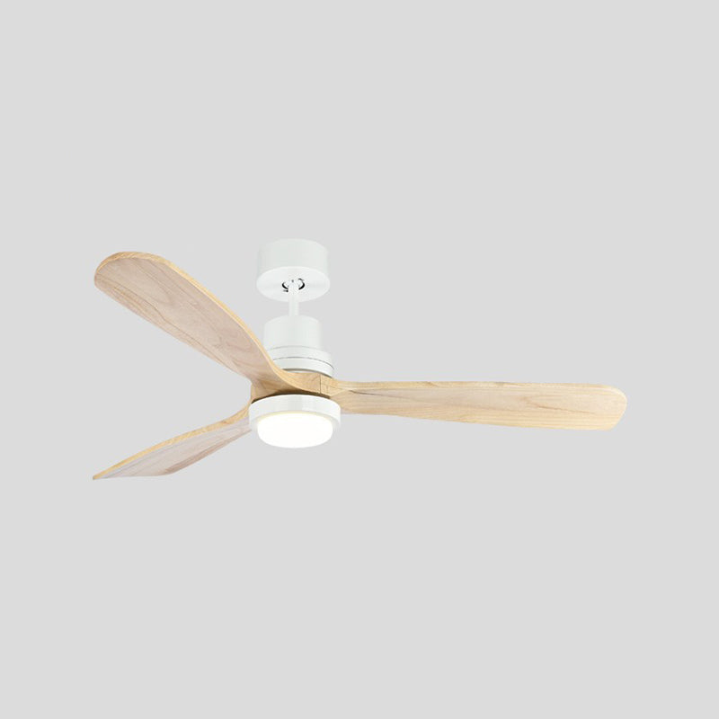 Modern Metal Ceiling Fan Light Fixture Wooden LED Ceiling Lamp for Bedroom