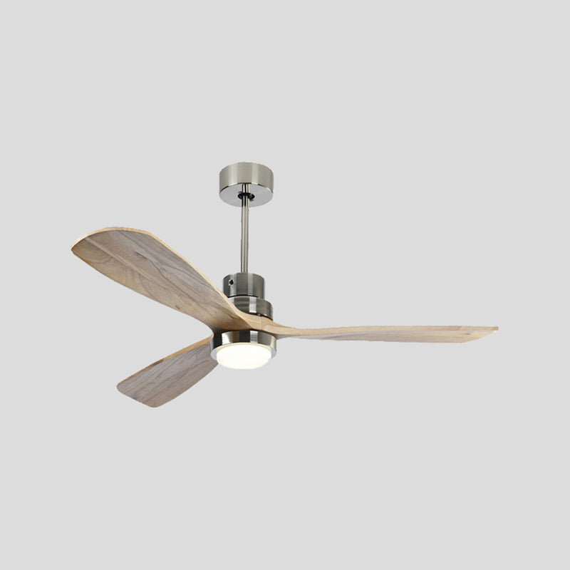 Modern Metal Ceiling Fan Light Fixture Wooden LED Ceiling Lamp for Bedroom