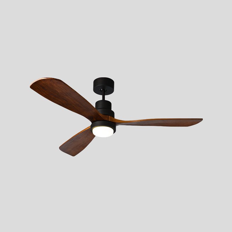 Modern Metal Ceiling Fan Light Fixture Wooden LED Ceiling Lamp for Bedroom