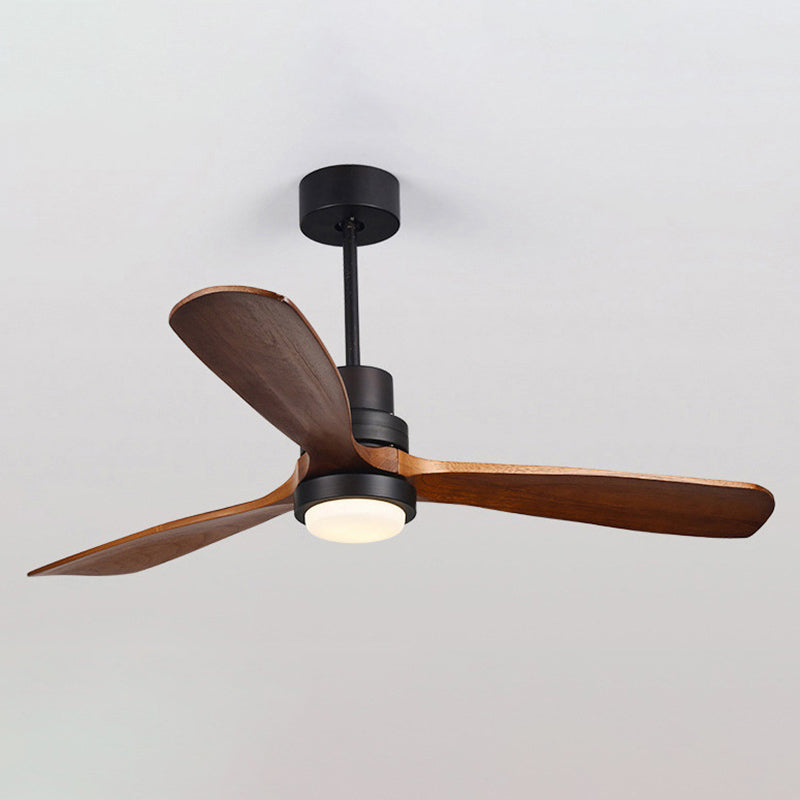 Modern Metal Ceiling Fan Light Fixture Wooden LED Ceiling Lamp for Bedroom