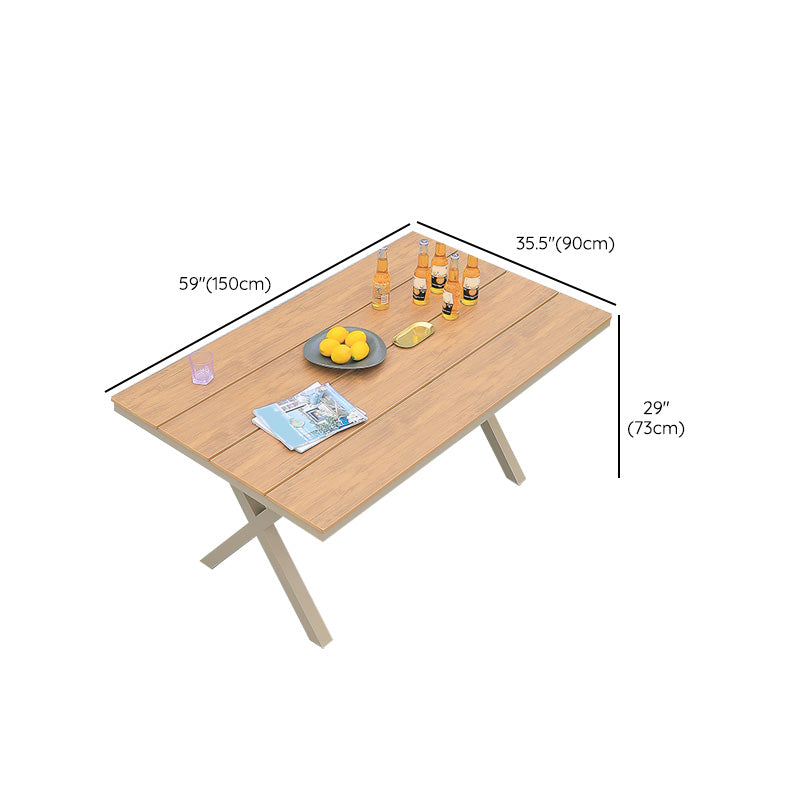 Rectangle Shape Dining Table Farmhouse Style Dining Set in Wood