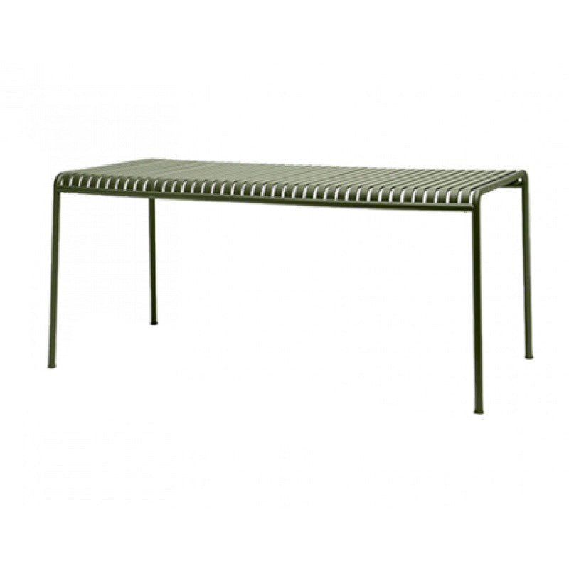 Contemporary Green Metal Dining Table Rust Resistant Dining Table