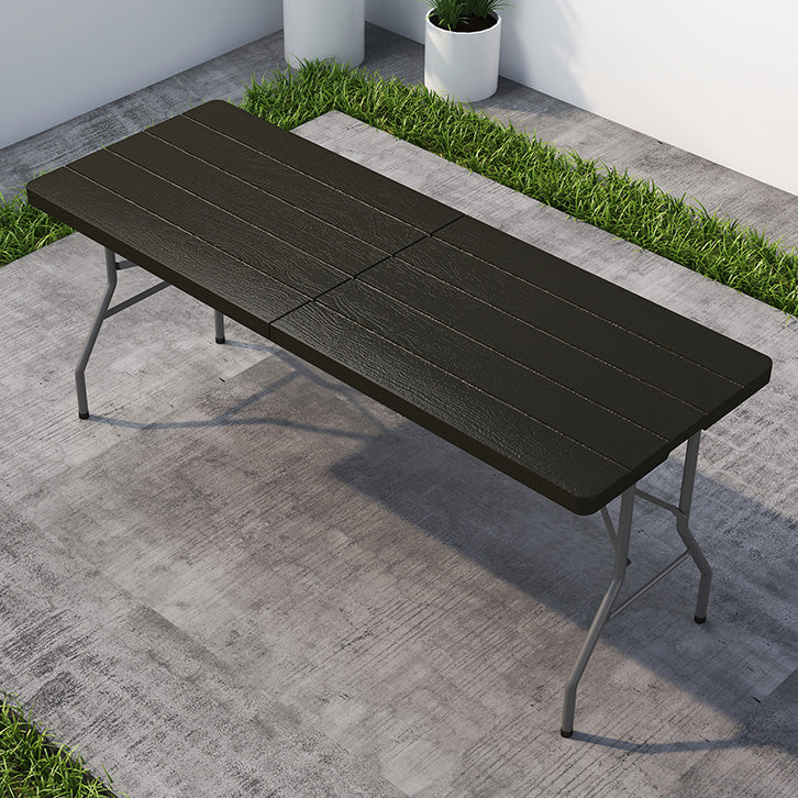 Industrial Plastic Foldable Dining Table Rectangle Water Resistant Table