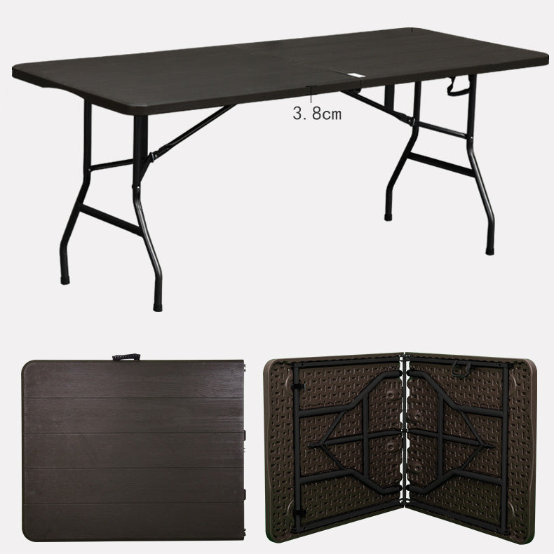 Industrial Plastic Foldable Dining Table Rectangle Water Resistant Table