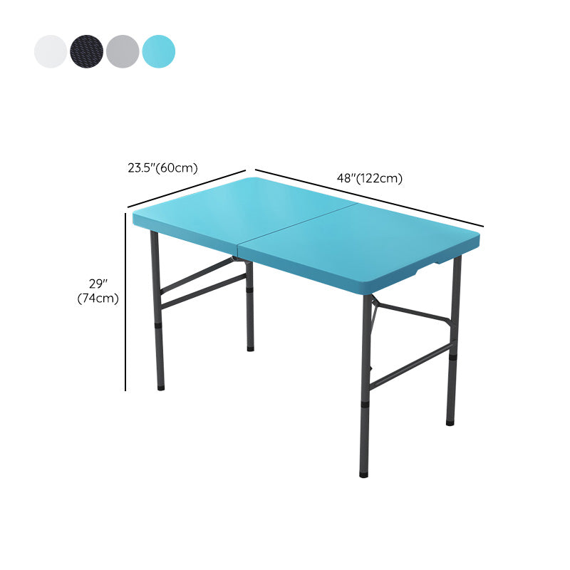 Industrial Plastic Foldable Dining Table Rectangle Water Resistant Table