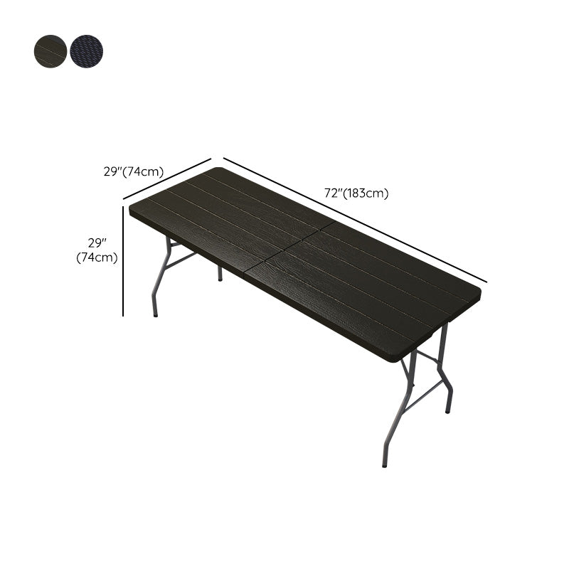 Industrial Plastic Foldable Dining Table Rectangle Water Resistant Table