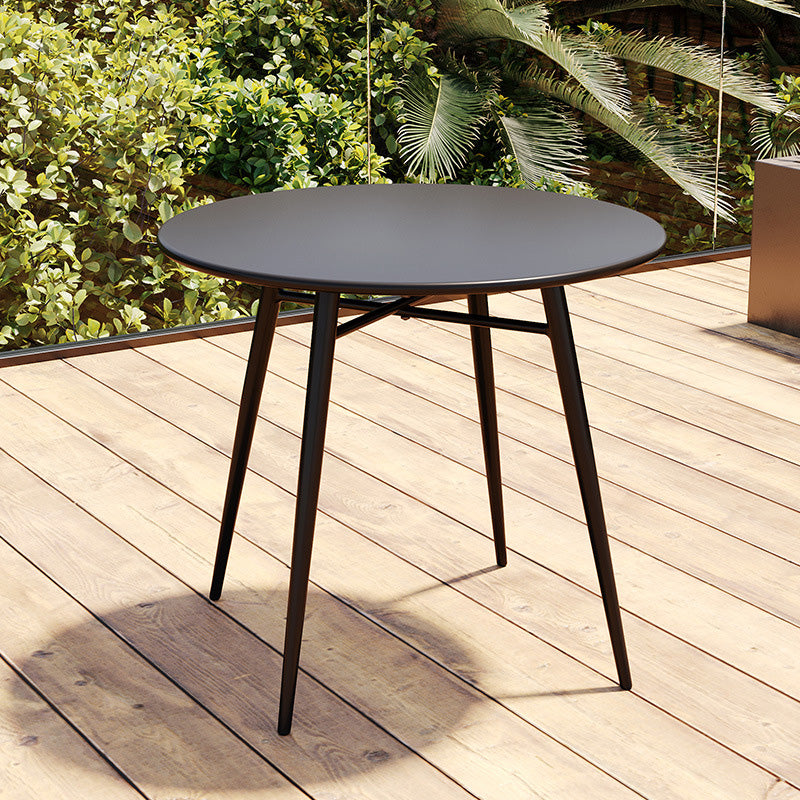 Contemporary Metal Dining Table Water Resistant Dining Table