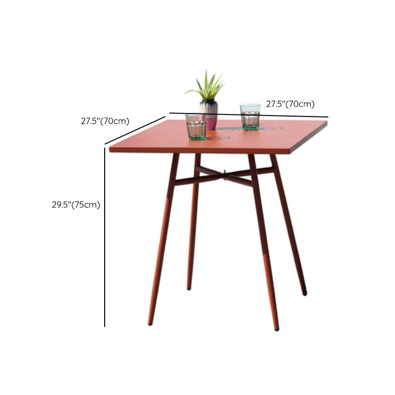 Contemporary Metal Dining Table Water Resistant Dining Table