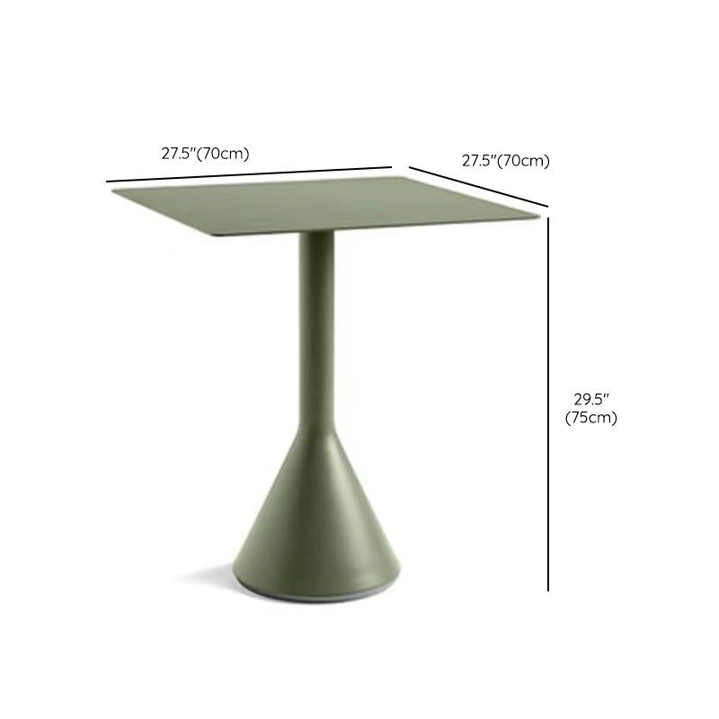 Contemporary Green Dining Table Metal Dining Table for Outdoor