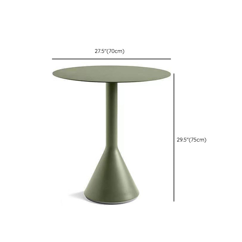 Contemporary Green Dining Table Metal Dining Table for Outdoor