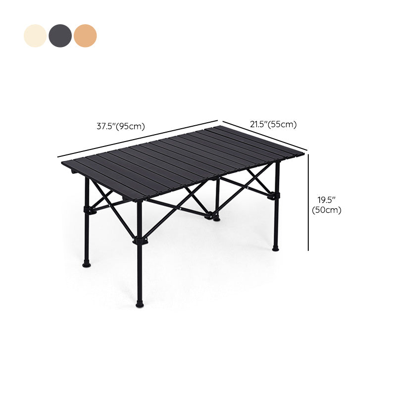 Contemporary Rectangle Picnic Table Metal Folding Chat Table