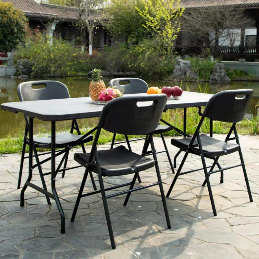 Plastic Rectangle Shape Camping Table Contemporary Style Outdoor Table