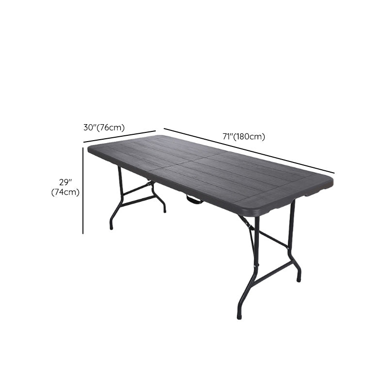 Plastic Rectangle Shape Camping Table Contemporary Style Outdoor Table