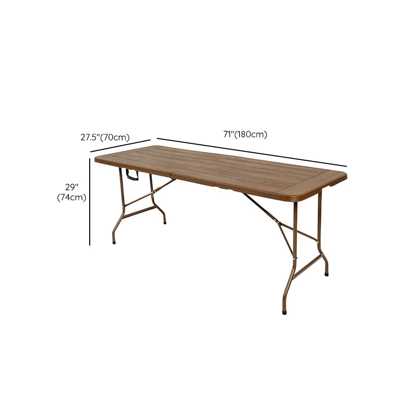 Plastic Rectangle Shape Camping Table Contemporary Style Outdoor Table