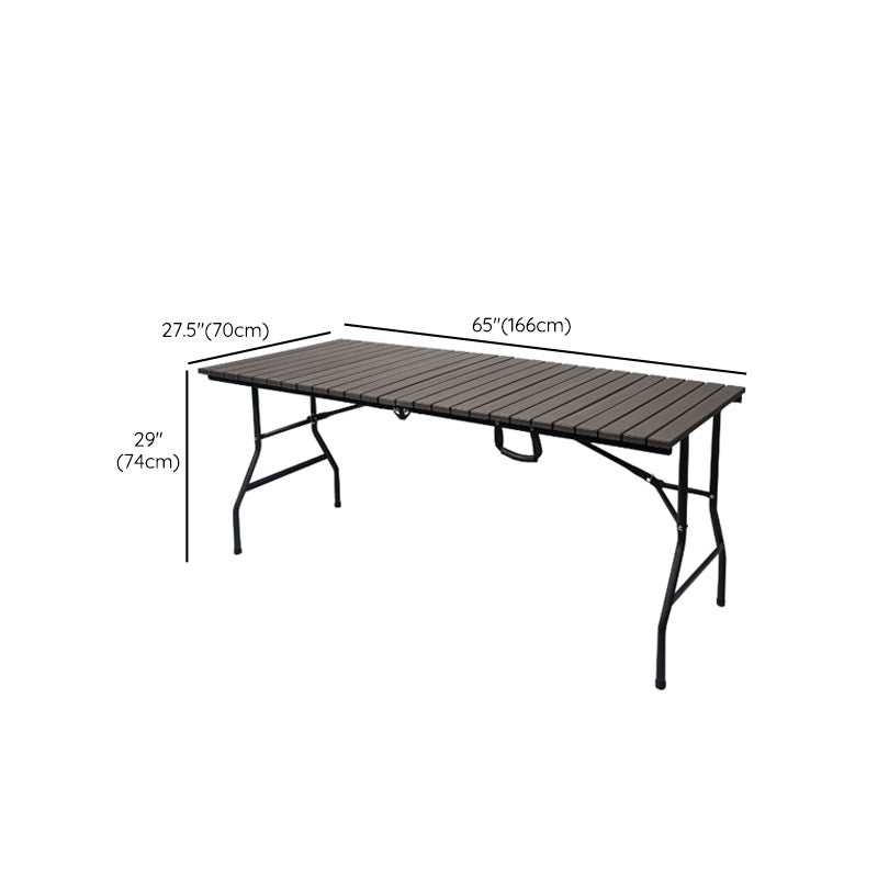 Plastic Rectangle Shape Camping Table Contemporary Style Outdoor Table