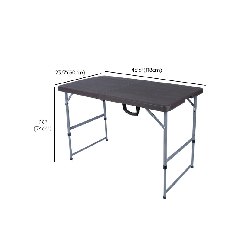 Plastic Rectangle Shape Camping Table Contemporary Style Outdoor Table