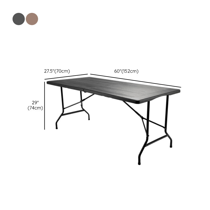 Plastic Rectangle Shape Camping Table Contemporary Style Outdoor Table