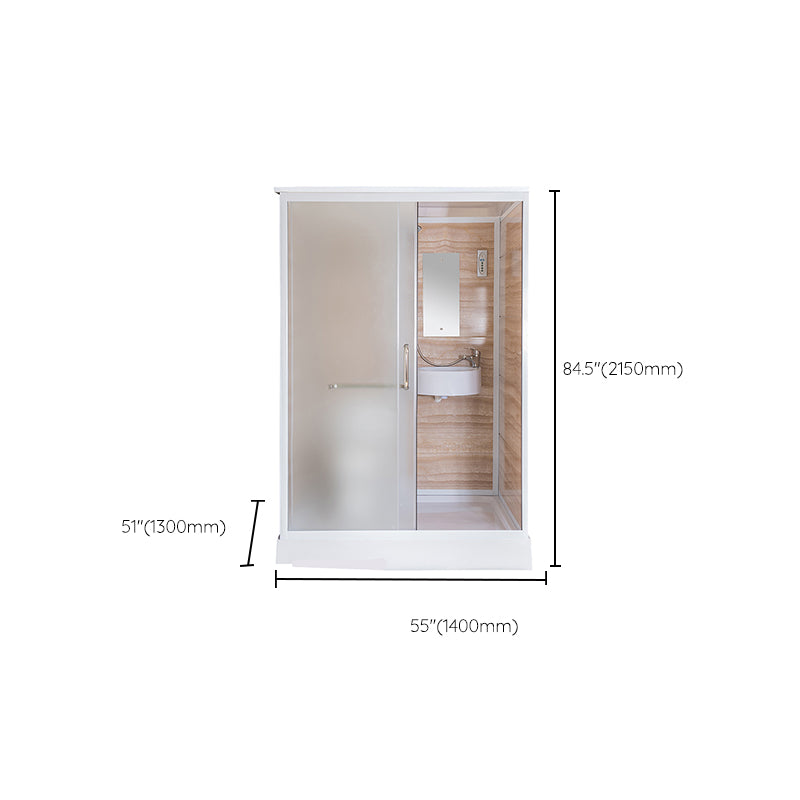 Framed Tempered Glass Shower Enclosure with Pedestal Full-Framed Shower Enclosure