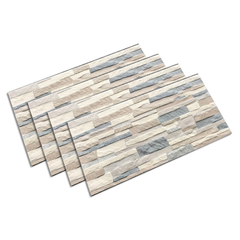 Outdoor Wall Floor Tile Ceramic Straight Edge Stacked Stone Brick Look Floor Tile